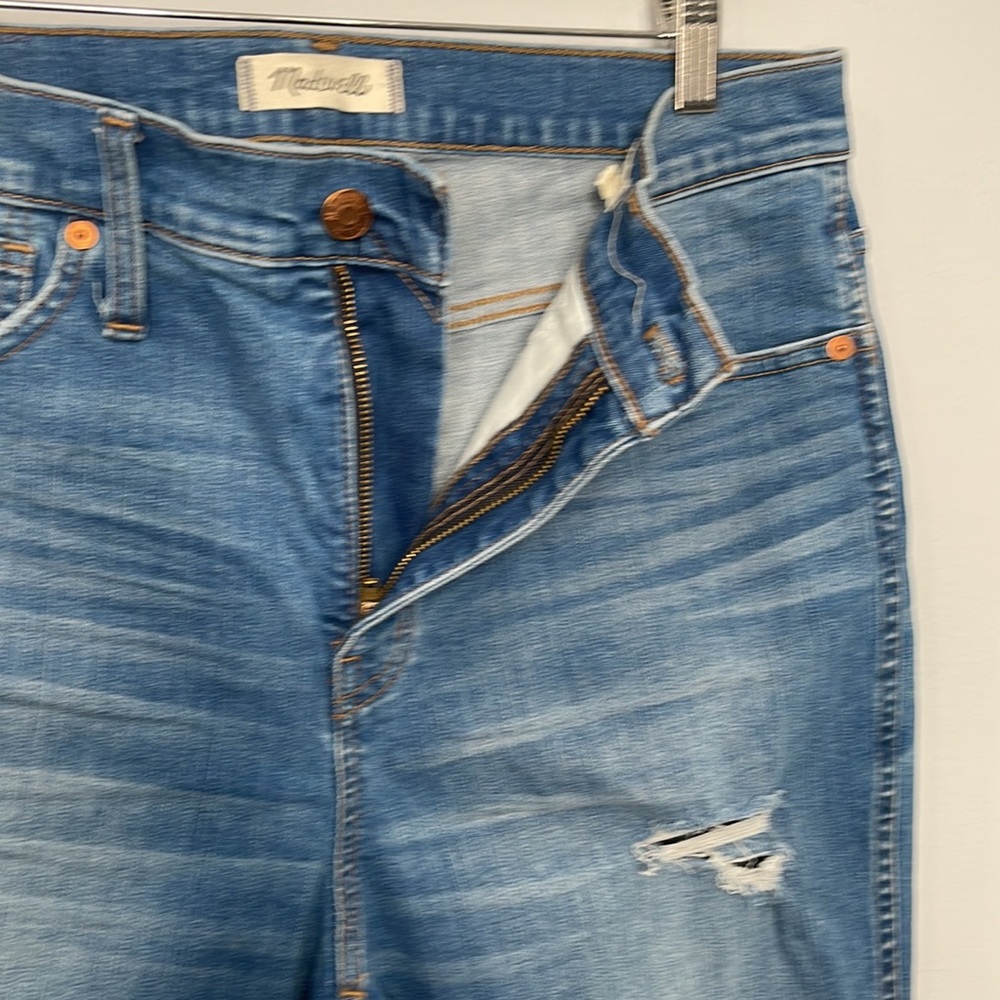 Madewell High Rise 10” Rise Ripped Skinny Ankle Jeans - Picture 7 of 10